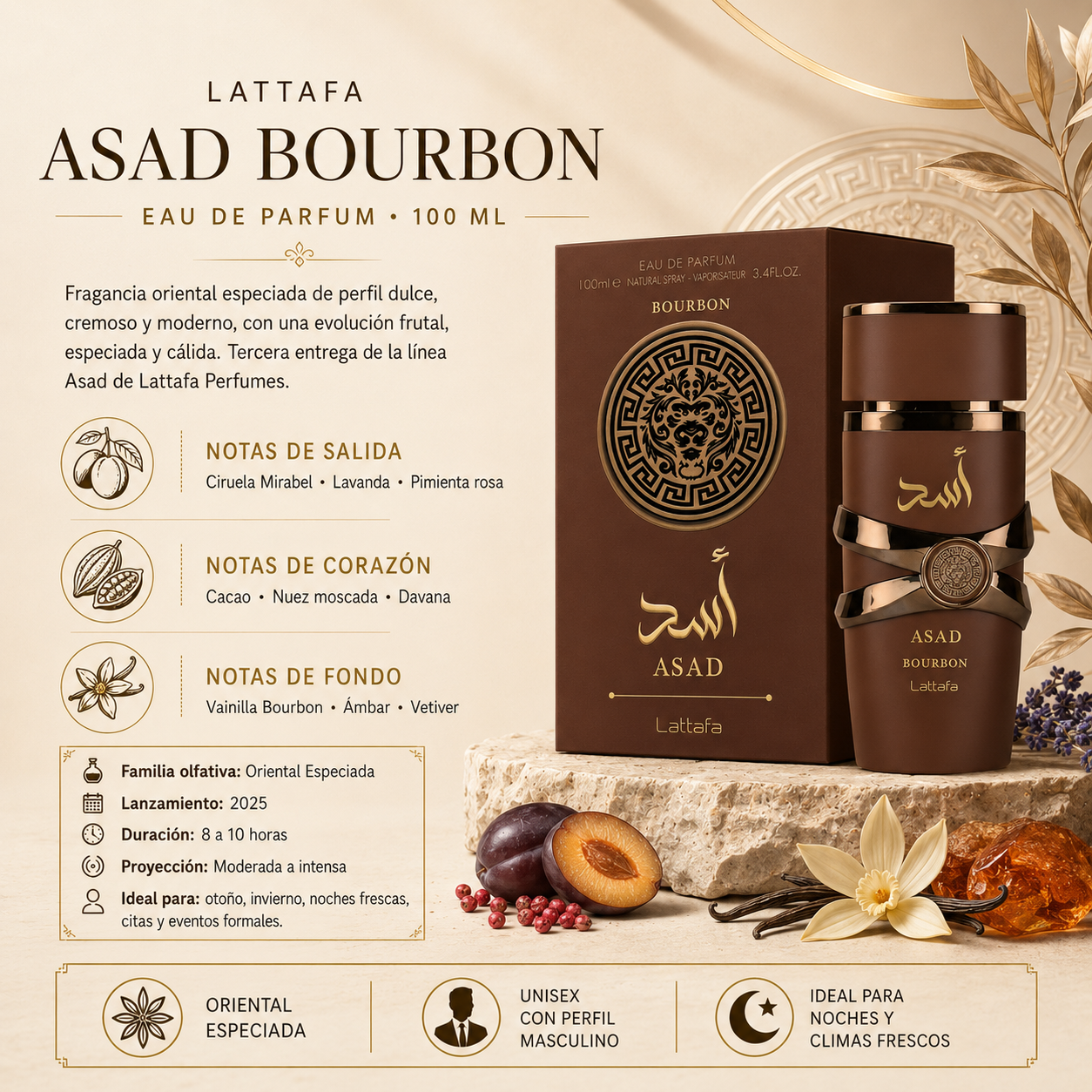 Lattafa Asad Bourbon EDP 100 ml