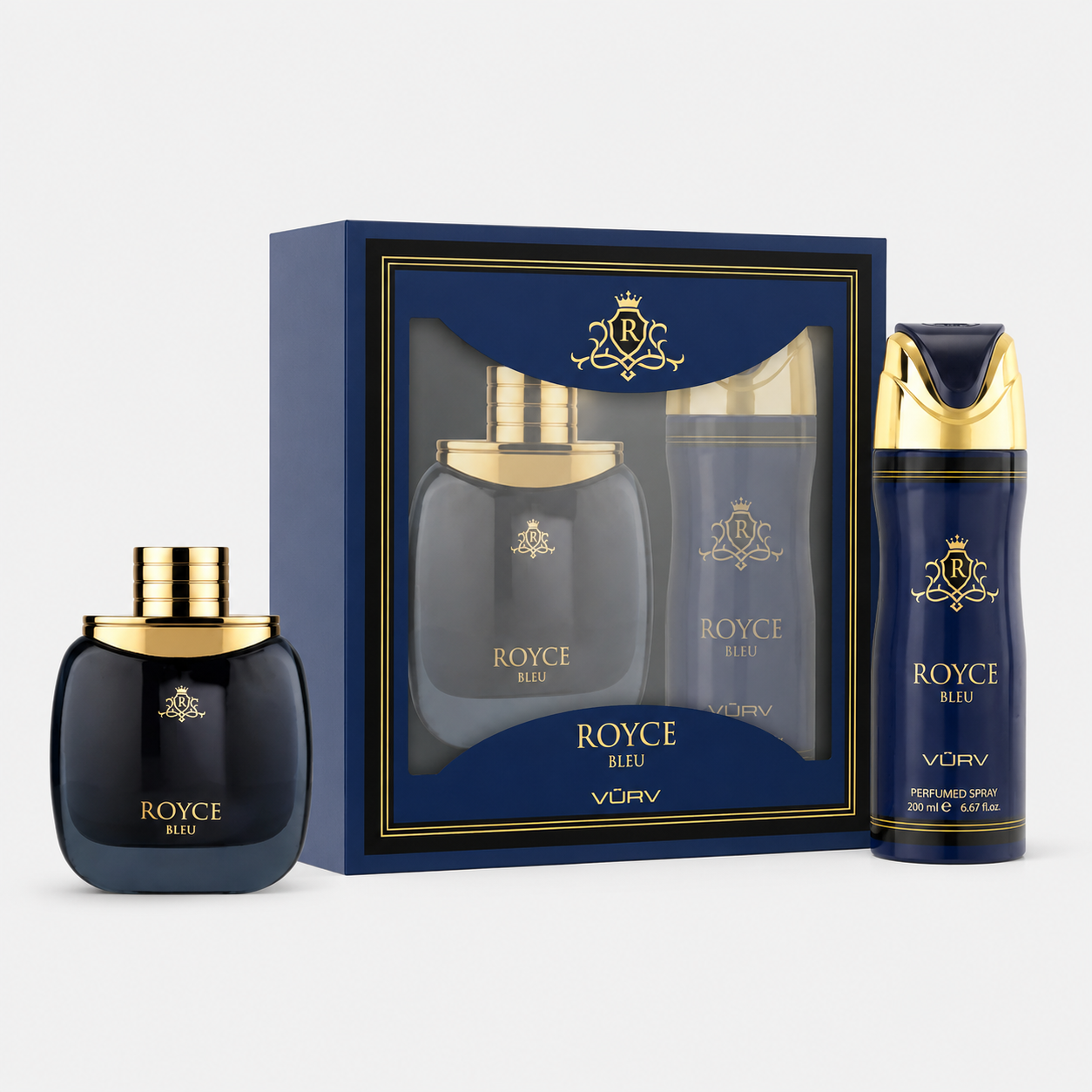 VURV Royce Bleu Gift Set EDP 100 ml + Body Spray 200 ml