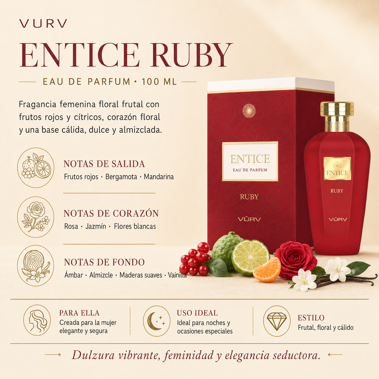 VURV Entice Ruby EDP 100 ml