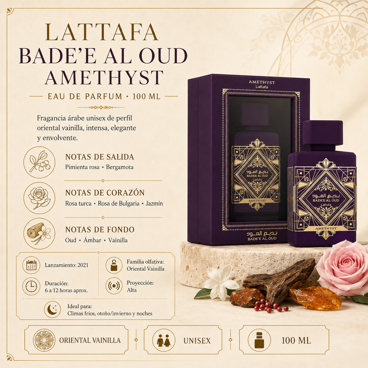 Lattafa Bade’e Al Oud Amethyst EDP 100 ml